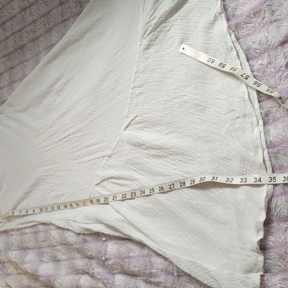 Free People Intimately NWT Clean Ivory Elastic Waist Midi Skirt Size XSmall - Picture 8 of 8